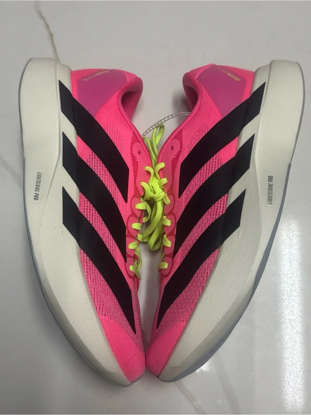 adidas Adizero EVO SL Pink Womens Size 11 Running Shoes Athletic JS4455 NEW